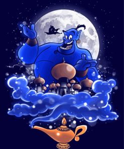 Moonlight Aladdin Genie paint by number