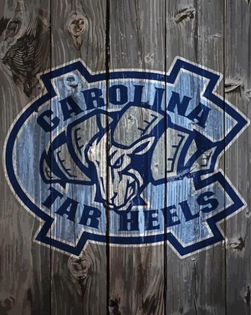 North Carolina Tar Heels Basketball Logo paint by number