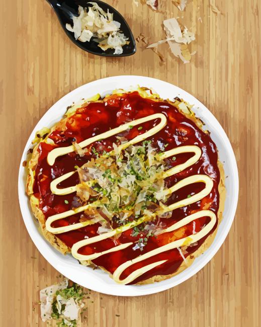 Okonomiyaki paint by number