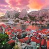 Omis Croatia At Sunset paint by number