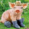 Pig Wearing Boots paint by number