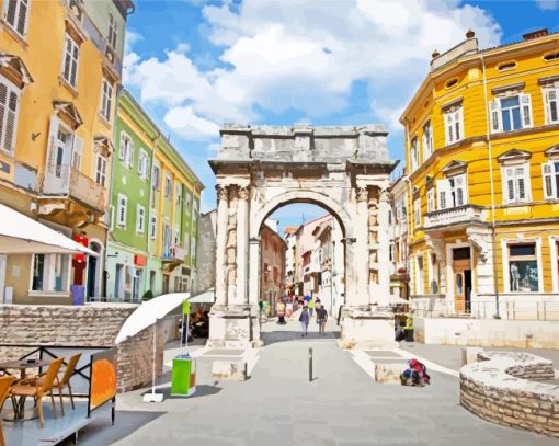 Pula City paint by number