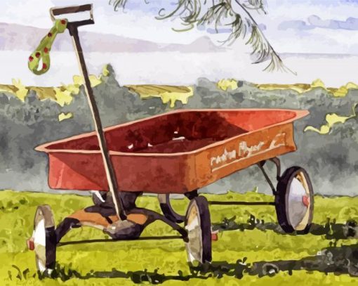 Red Wagon Art paint by number