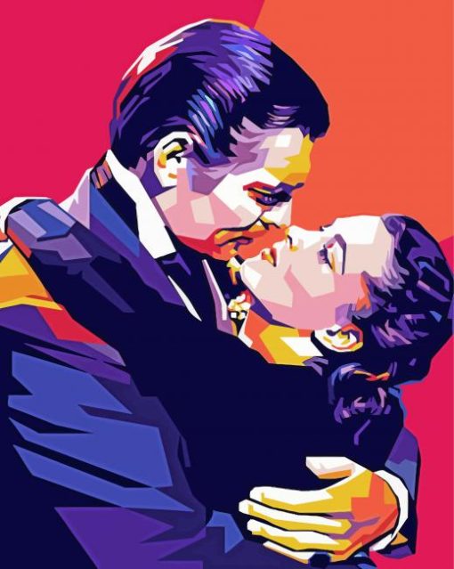 Rhett Butler And Scarlett O Hara Pop Art paint by number