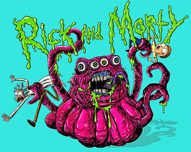Rick And Morty Monsters paint by number