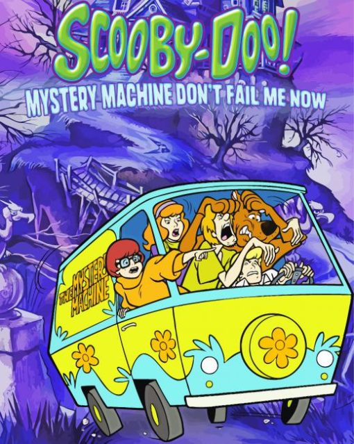 Scooby Doo Mystery Machine Poster paint by number