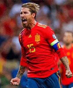Sergio Ramos Spanish National Team Player paint by number