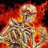 Skeleton On Fire paint by number