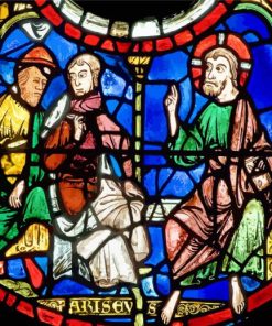 Stained Glass At Chartres Cathedral paint by number