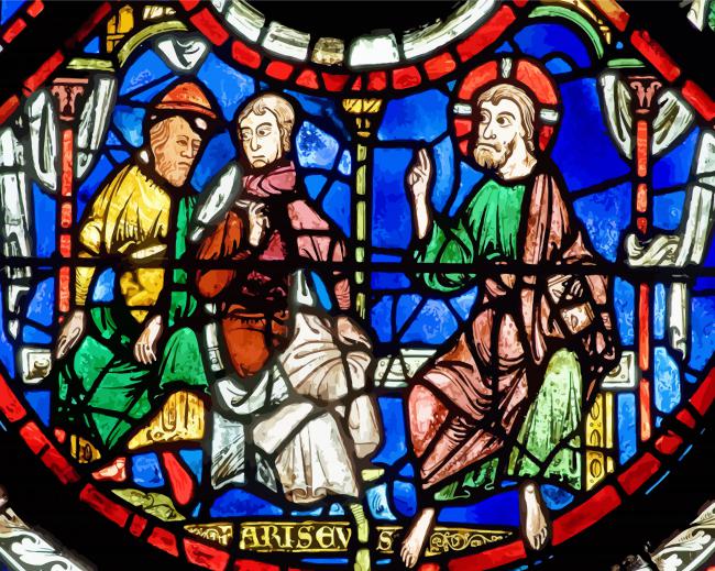 Stained Glass At Chartres Cathedral paint by number