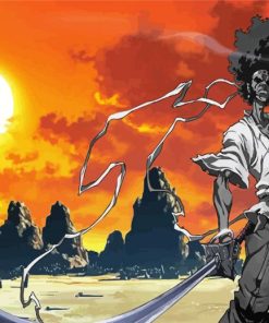 The Afro Samurai paint by number