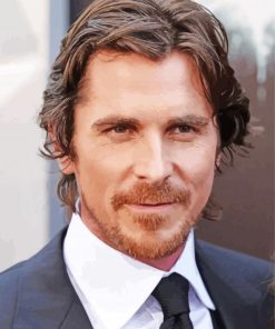 The English Actor Christian Bale paint by number