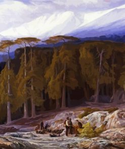 The Forest Of Valdoniello Corsica By Edward Lear paint by number