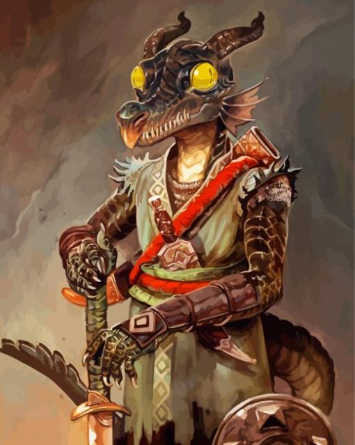 The Kobold Dragon paint by number