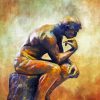 The Thinker Sculpture Art paint by number