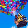 Up Balloon House paint by number