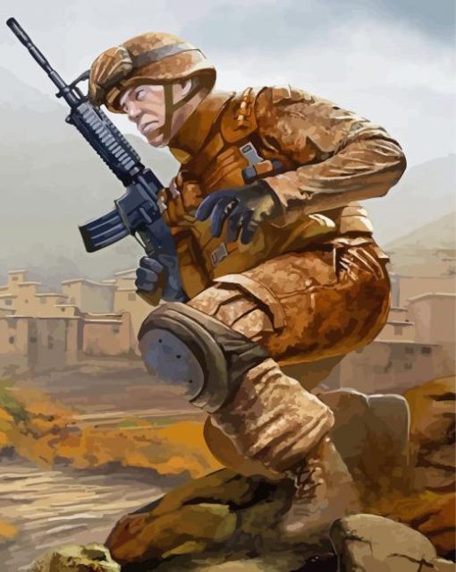 Usmc Afghanistan paint by number