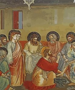 Washing Of The Feet By Giotto paint by number