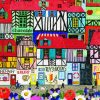 Whimsical Village paint by number