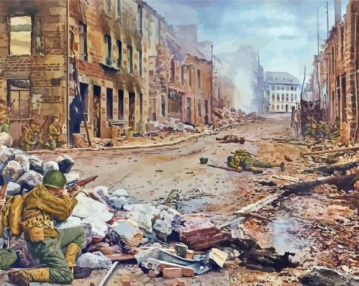 World War 2 Battle paint by number