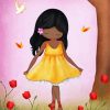 Adorable Black Little Girl paint by number