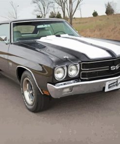 Aesthetic Chevy Chevelle paint by number