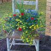 Aesthetic Flowers Pots Chair Illustration paint by number
