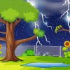 Aesthetic Lightning Tree Art paint by number