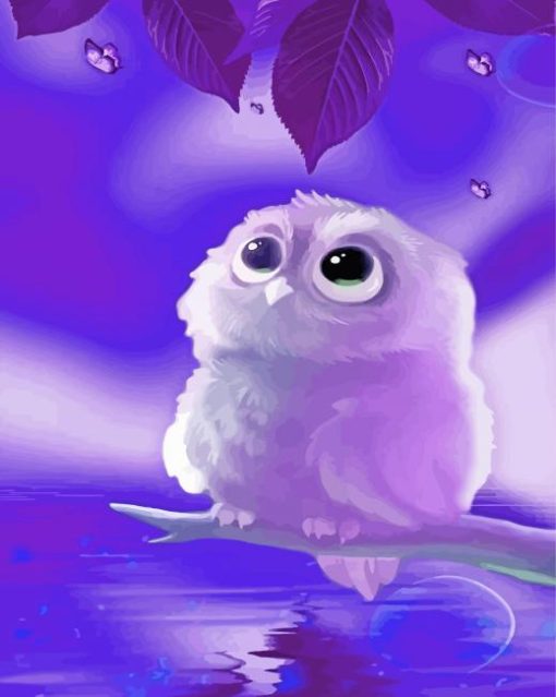 Aesthetic Purple Owl paint by number