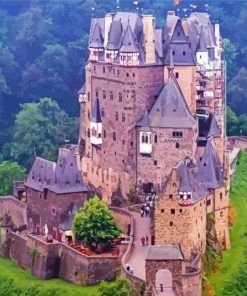 Aesthetic Rhine Castle paint by number