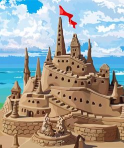Aesthetic Sand Castle paint by number