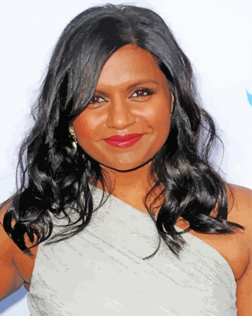 Aesthetic Mindy kaling paint by number
