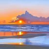 Beautiful Cornish Sunset Art paint by number