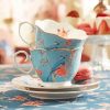 Blue Vintage Stacked Tea Cups Paint by number