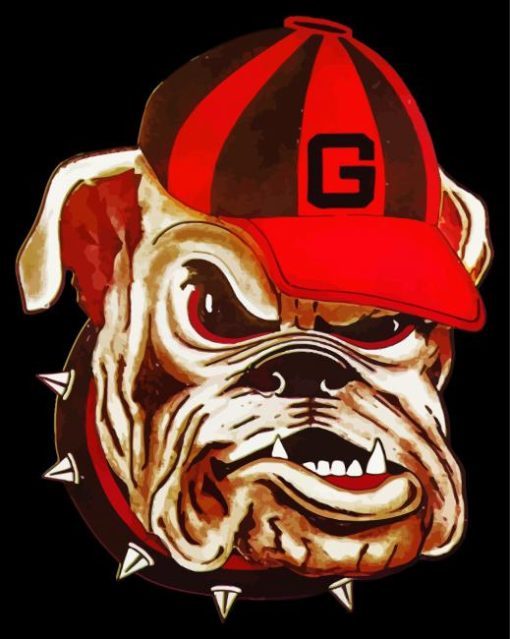 Bulldog With Hat paint by number