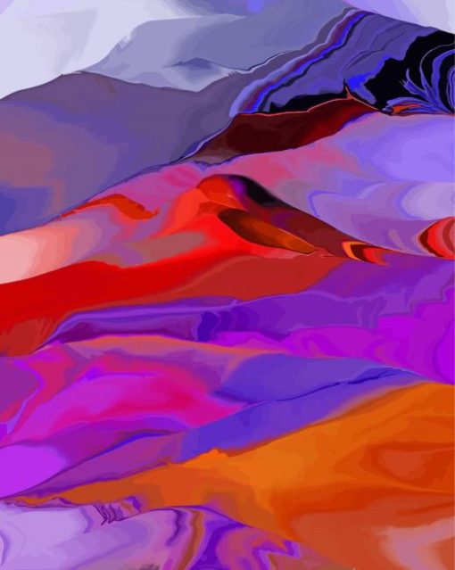 Colorful Abstract Hills paint by number