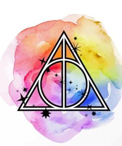 Colorful Deathly Hallows paint by number