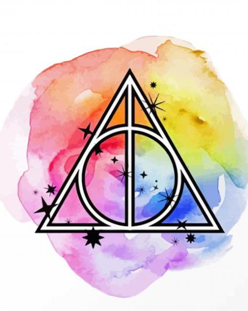 Colorful Deathly Hallows paint by number