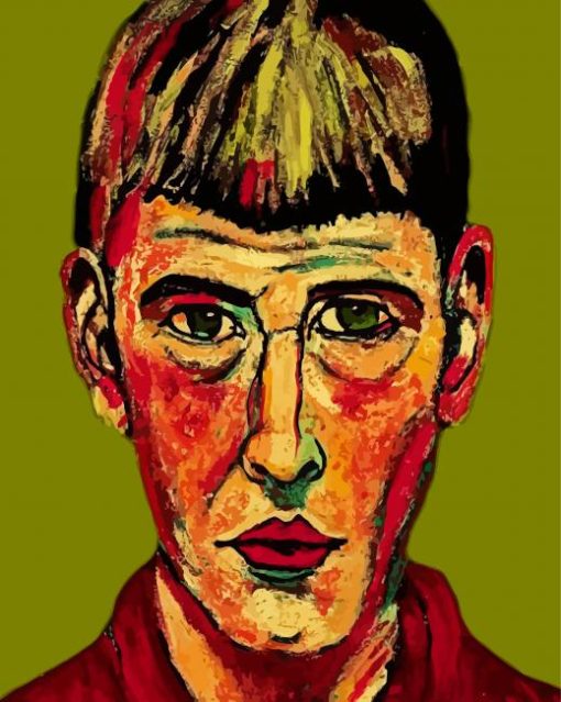 Colorful Face Otto Dix paint by number