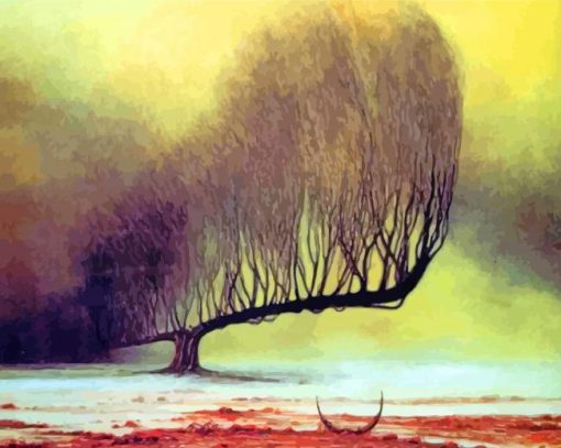 Fantasy Tree By Zdzislaw Beksinski paint by number