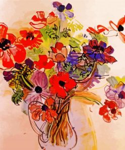 Flowers Vase Raoul Dufy paint by number