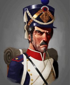 French Napoleonic Soldier Art paint by number