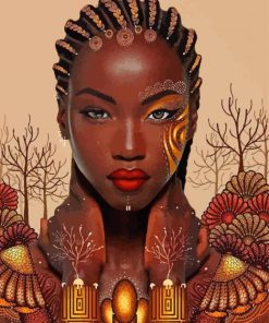 Gorgeous Black Girl paint by number