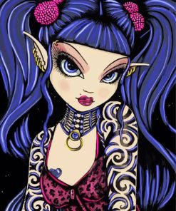 Gothic Girl By Myka Jelina paint by number