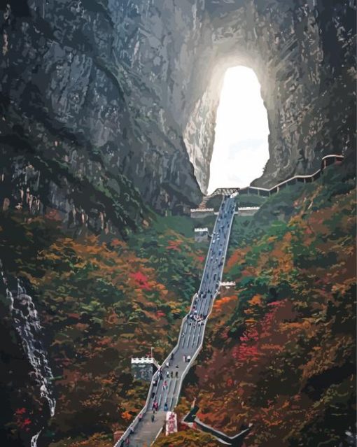 Heaven Gate Arch In China paint by number