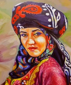 kurdish Woman Art paint by number