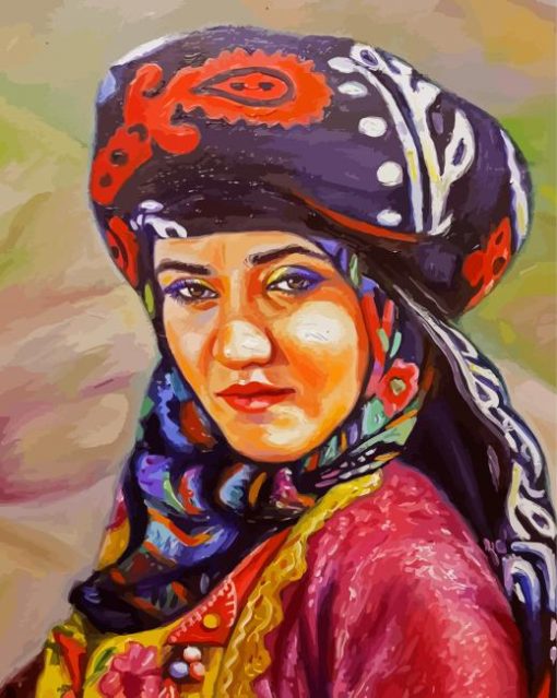 kurdish Woman Art paint by number