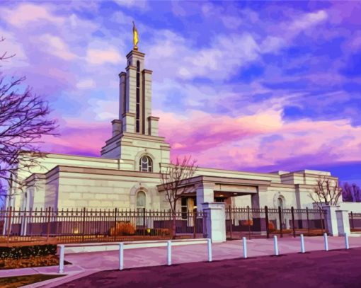Lubbock Temple paint by number
