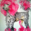 Pink Poodle Dog paint by number