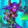 Purple Demon Hunter paint by number